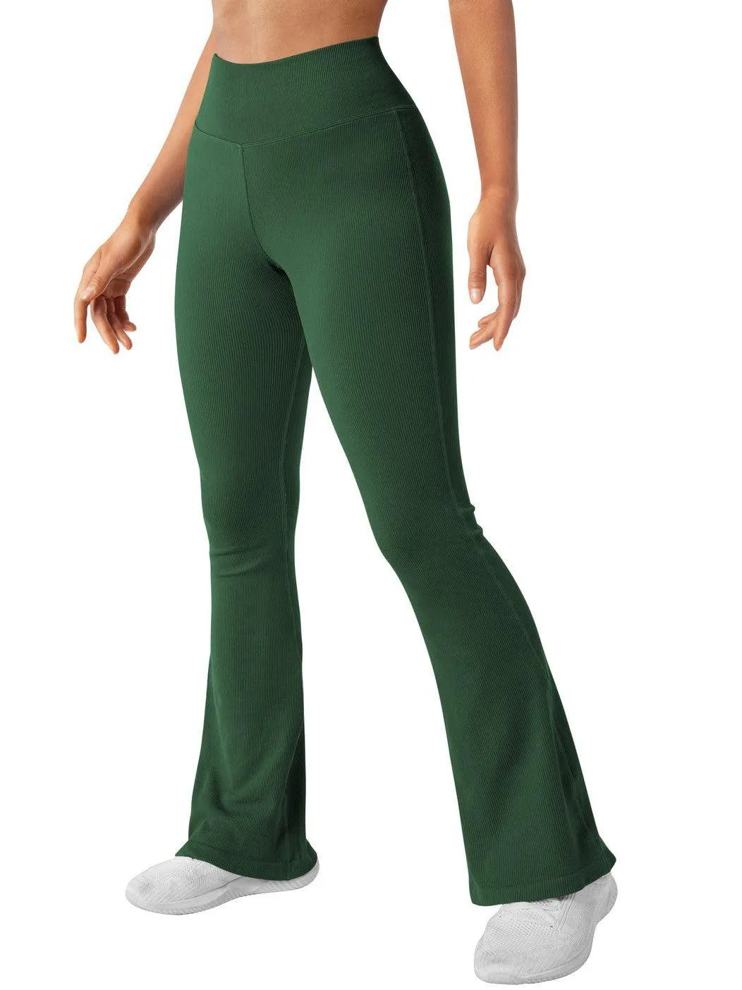 Seamless Ribbed Flare Leggings