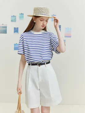 Summer High Waist Thin Cotton Shorts