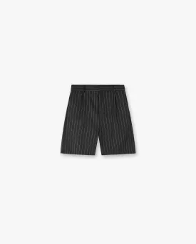 Tailored Short - Black Pinstripe