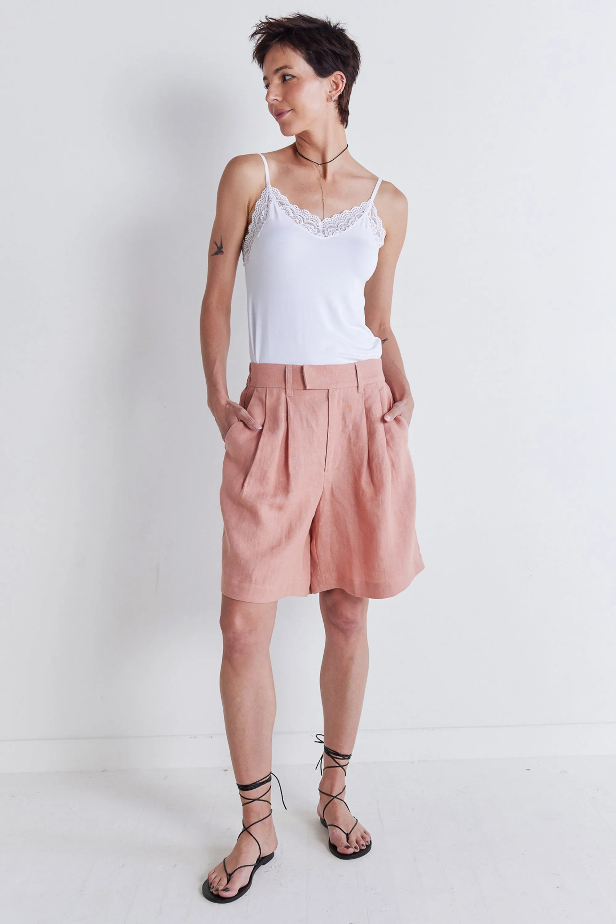 The Pleated Bermuda Shorts