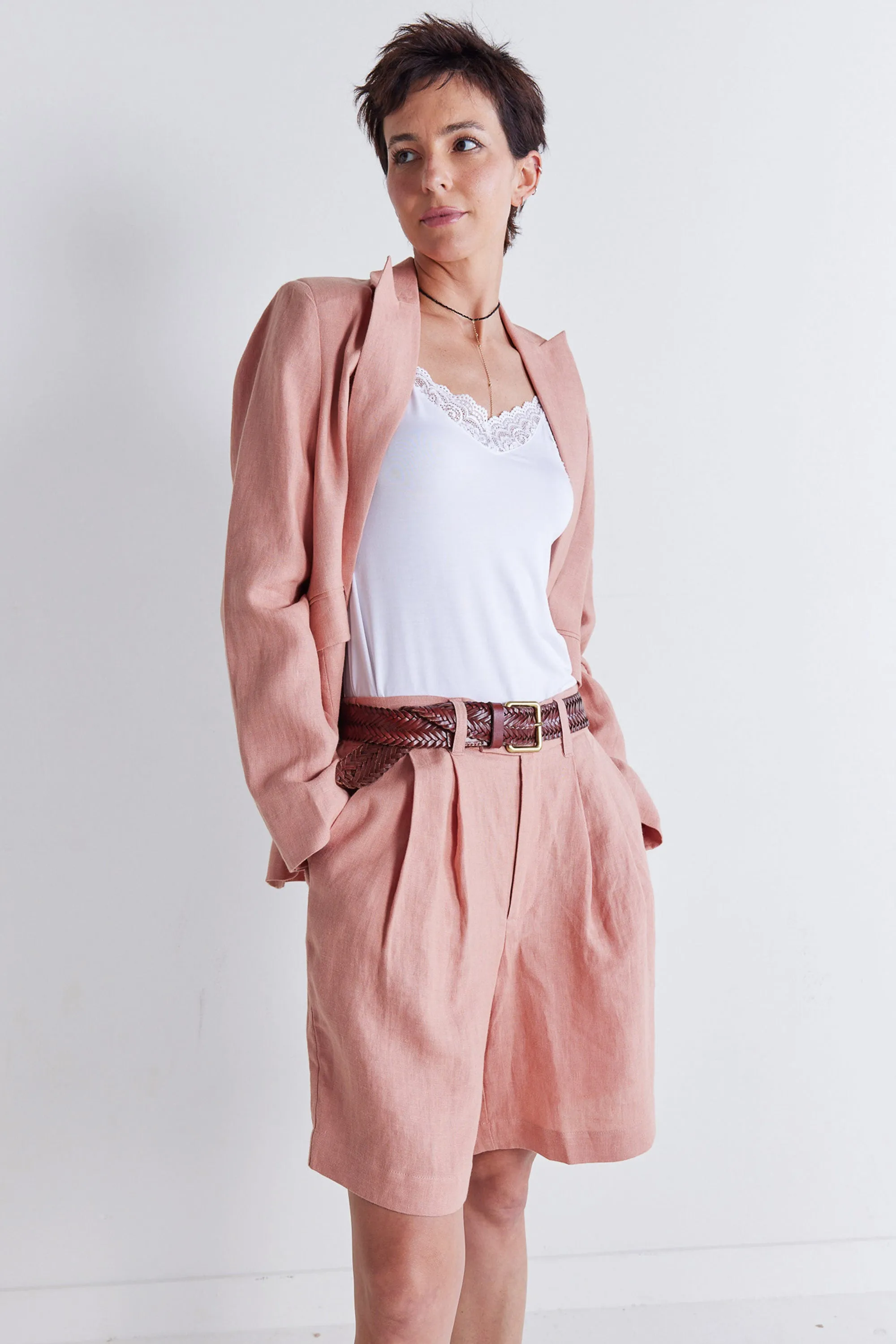 The Pleated Bermuda Shorts