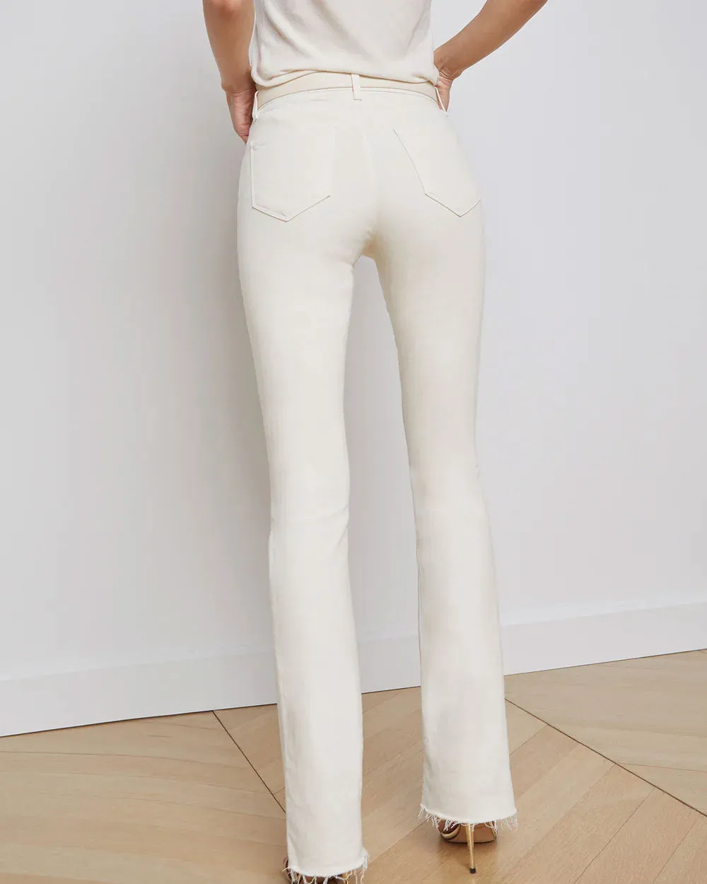 Vintage White High Rise Straight Pants