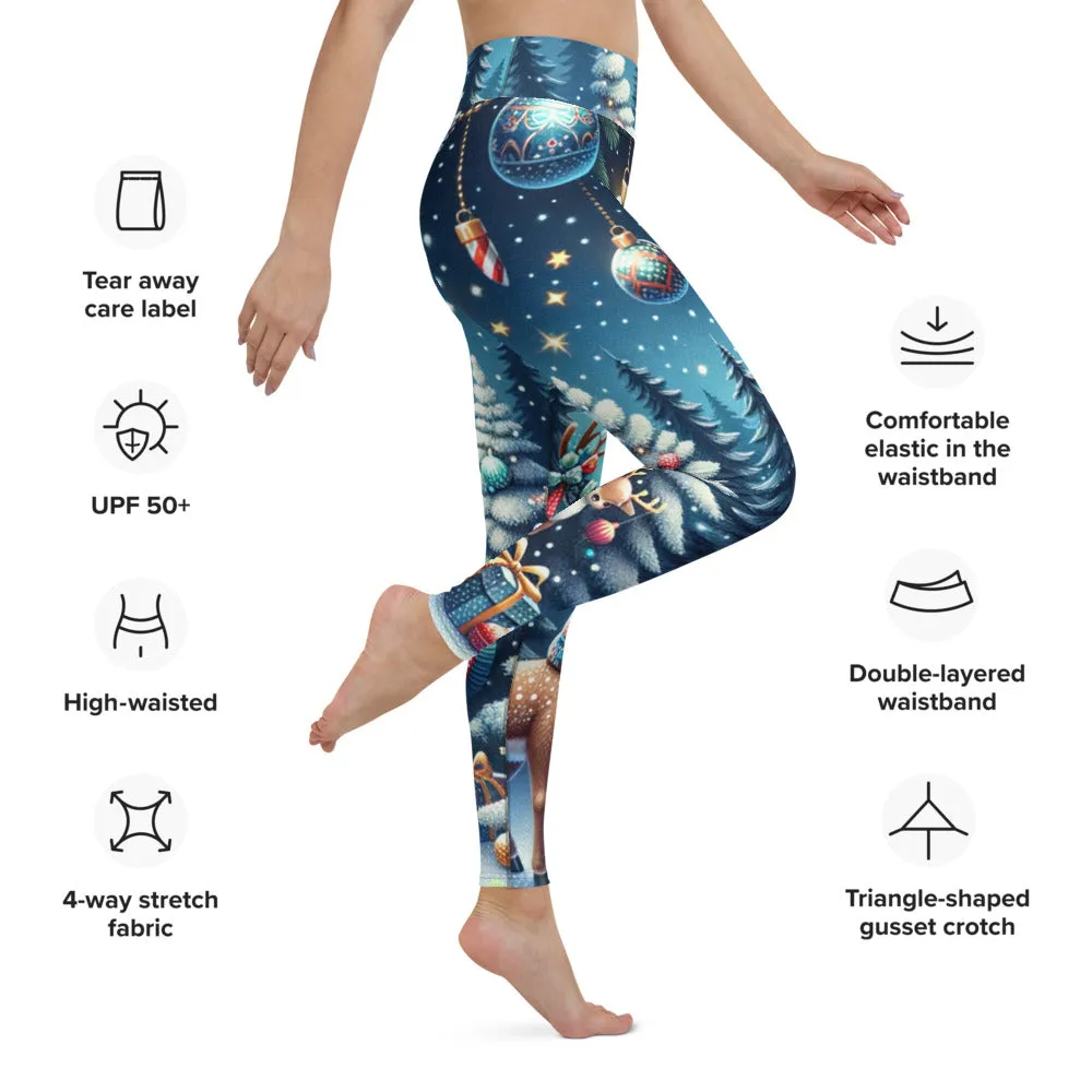 Whimsical Winter Wear Yoga Leggings