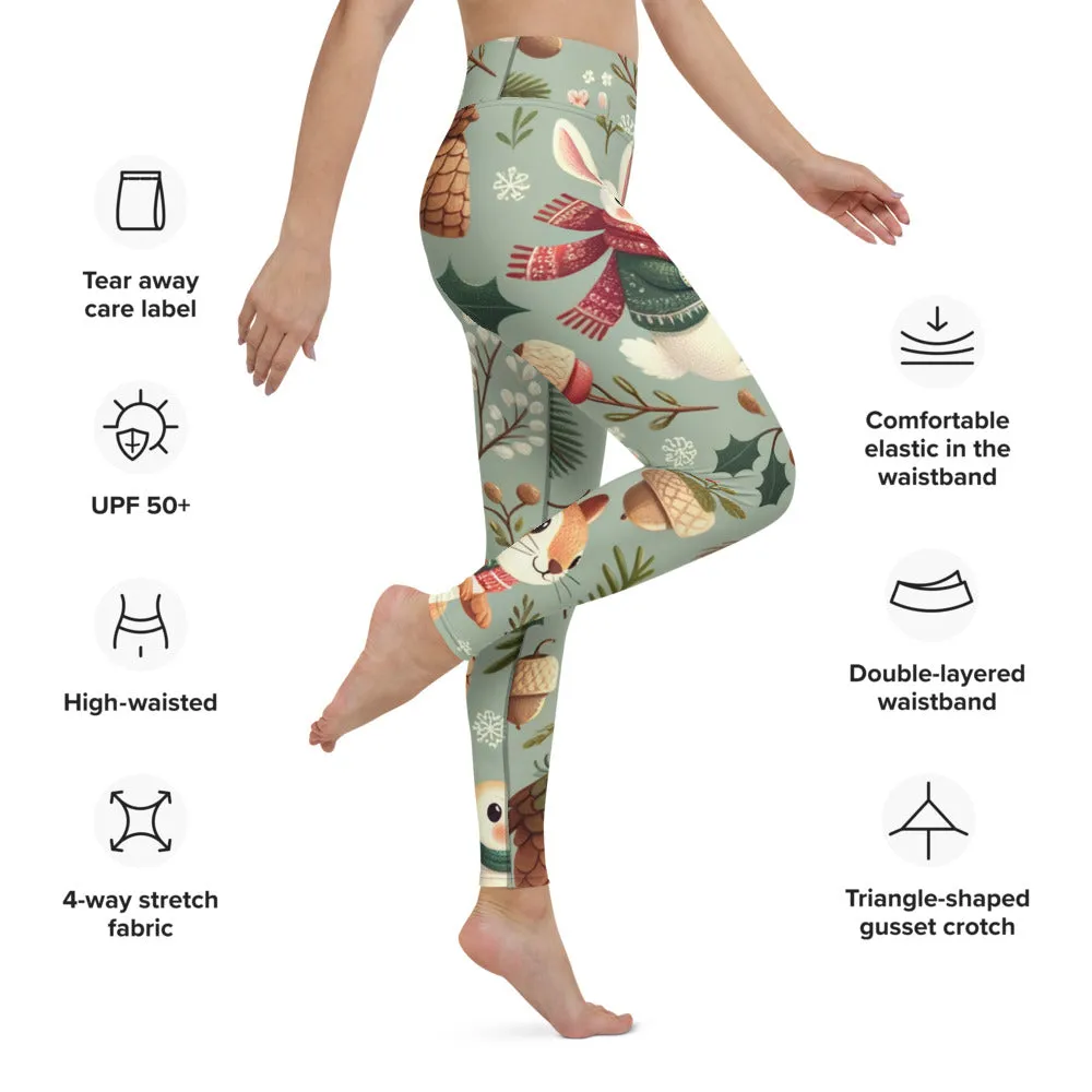 Whimsical Winter Wear Yoga Leggings