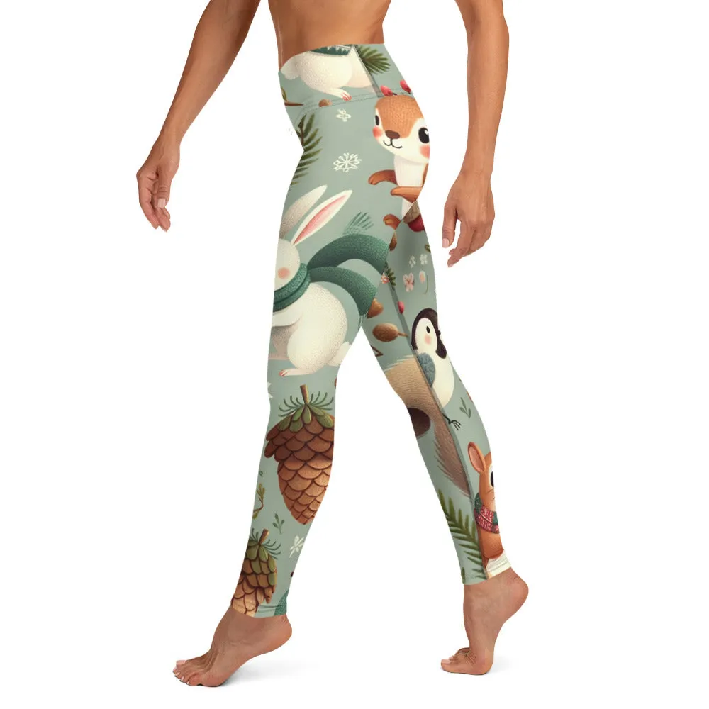 Whimsical Winter Wear Yoga Leggings