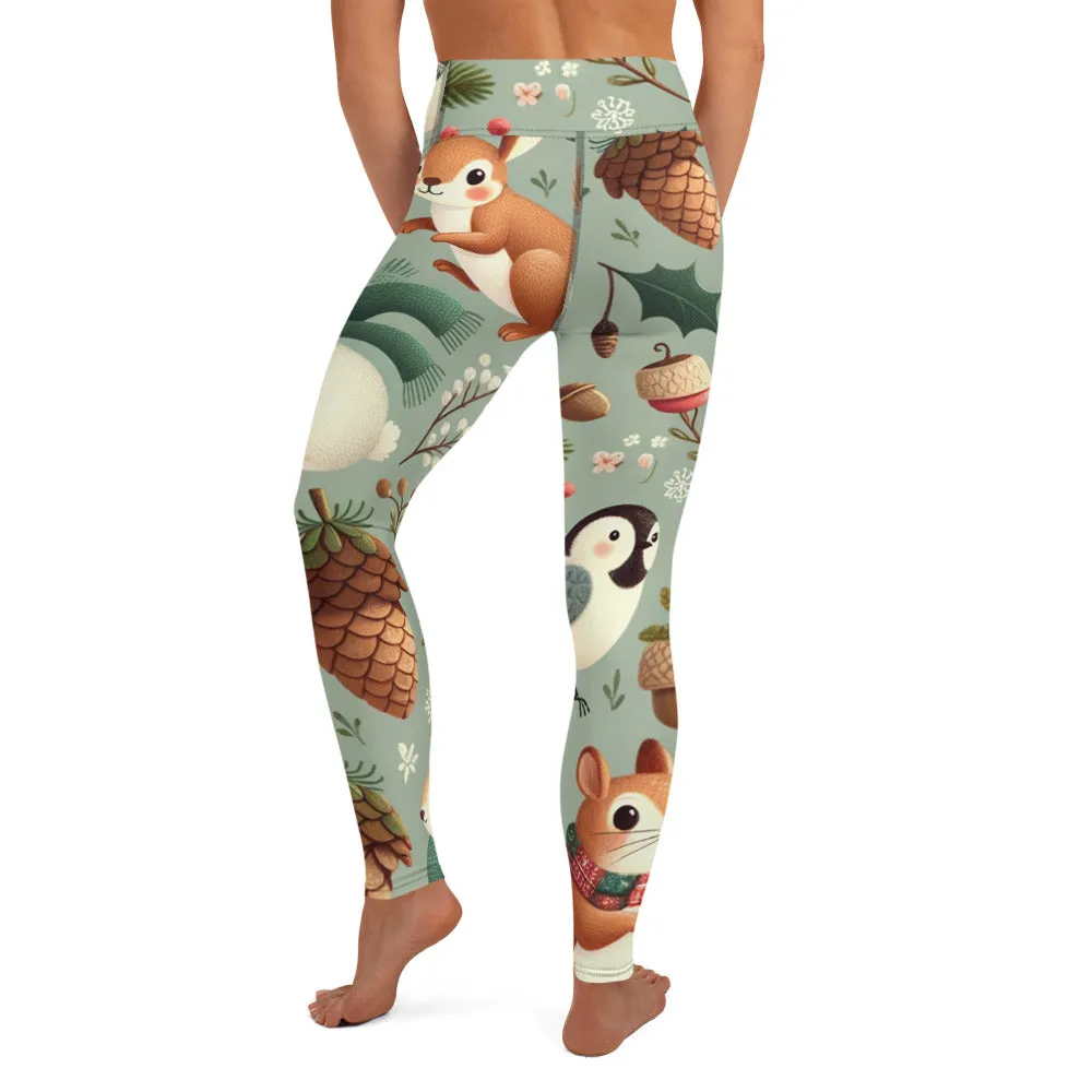 Whimsical Winter Wear Yoga Leggings
