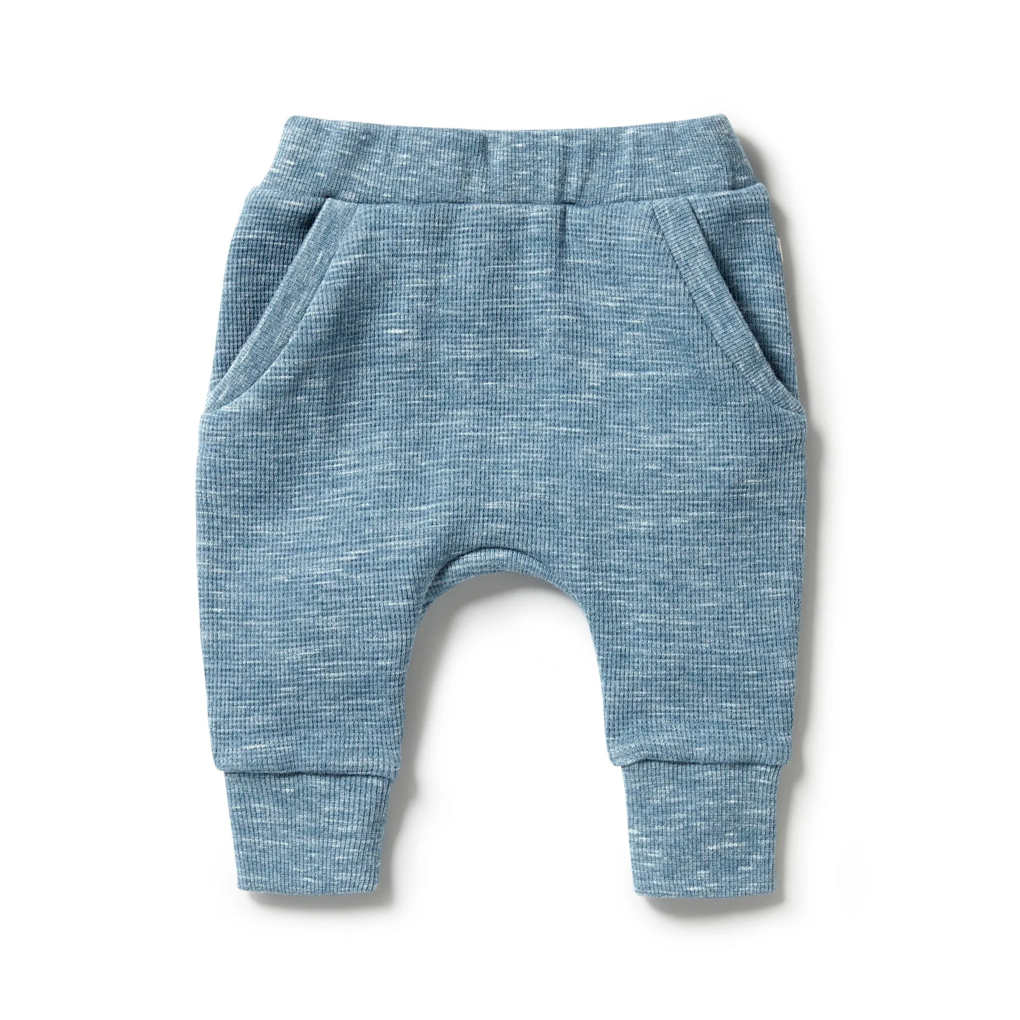 Wilson and Frenchy Organic Waffle Slouch Pant - Bluestone