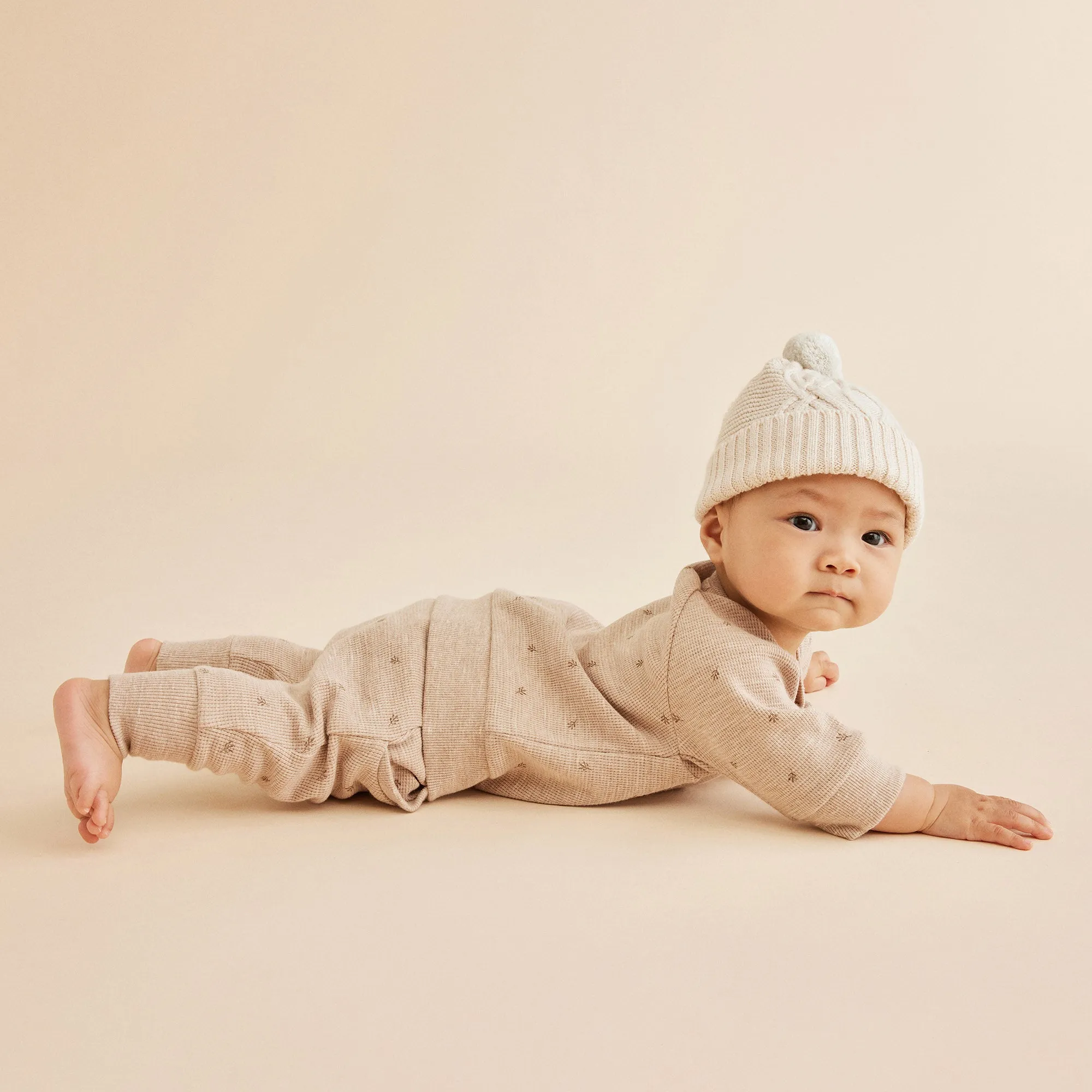 Wilson and Frenchy Organic Waffle Slouch Pant - Leaf