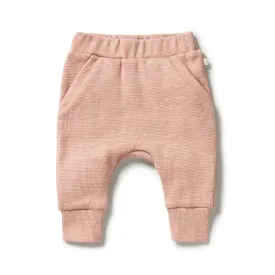 Wilson and Frenchy Organic Waffle Slouch Pant - Peach