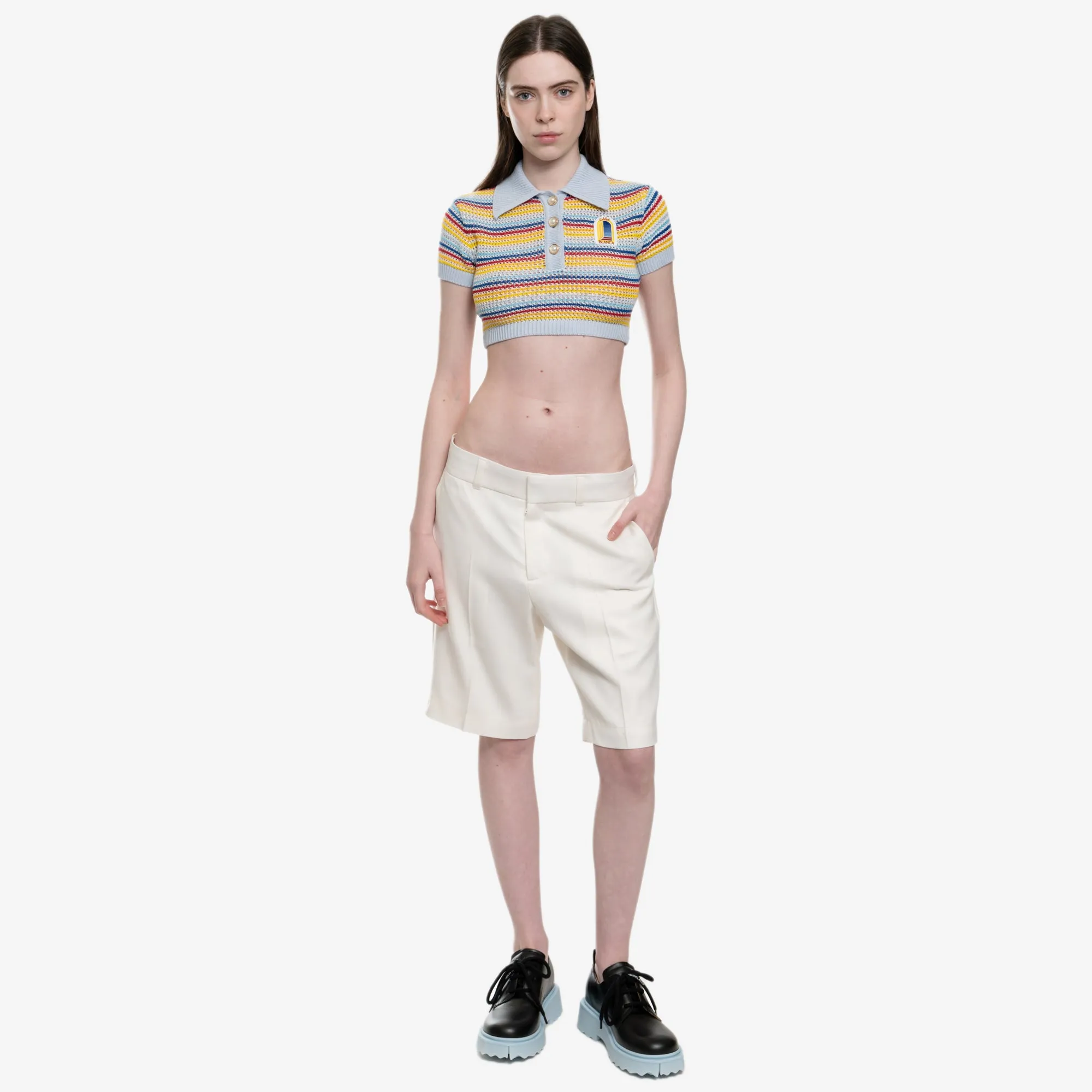 Wool Gaberdine Tailored Shorts