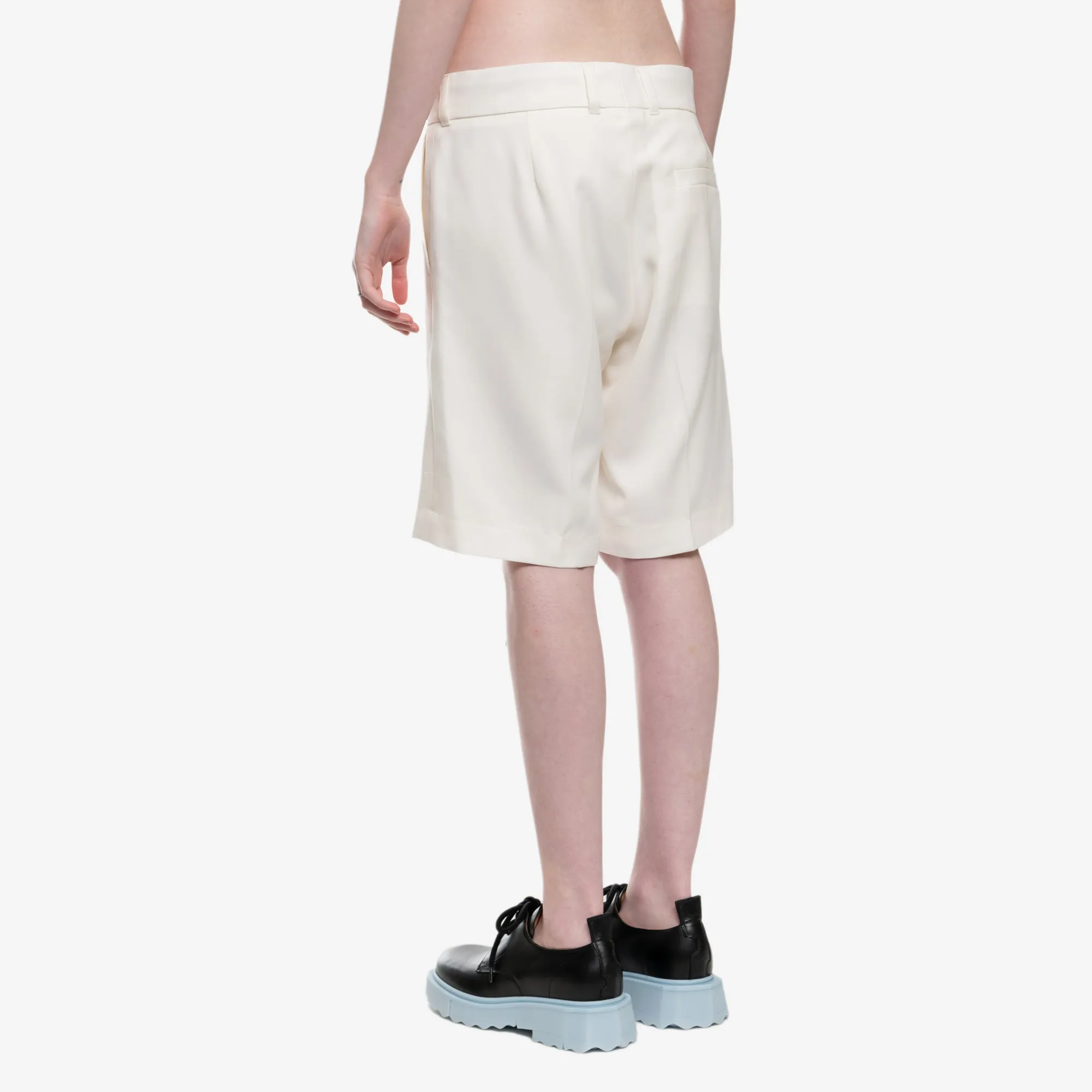Wool Gaberdine Tailored Shorts
