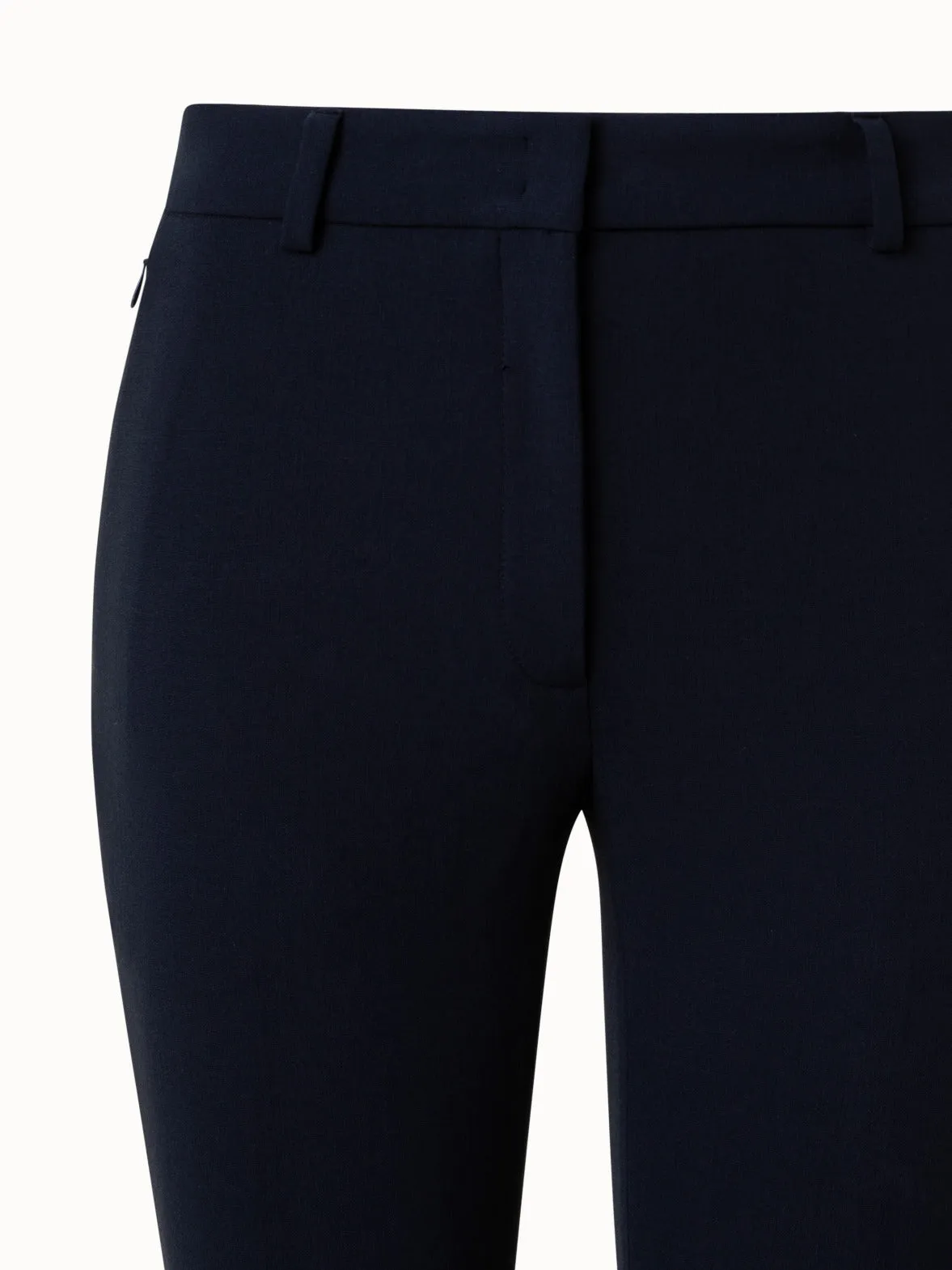 Wool Stretch Double-Face Bootcut Pants